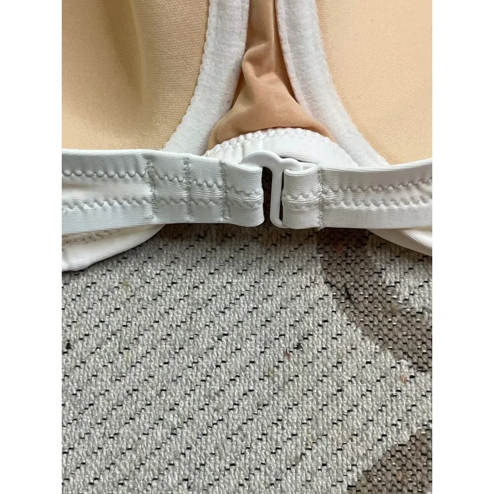 J.Crew White Twist-bandeau underwire bikini top (34B), NWT